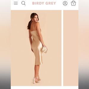 Lisa Satin Midi Dress - Gold × 1 in small